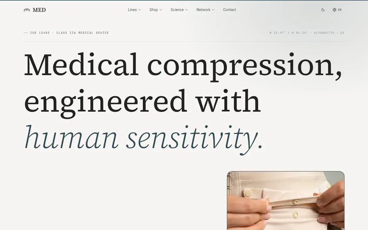 Screenshot of the MED — Science & Innovation Systems project